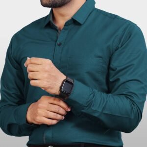 Men's Solid Casual Shirt – Dark Green