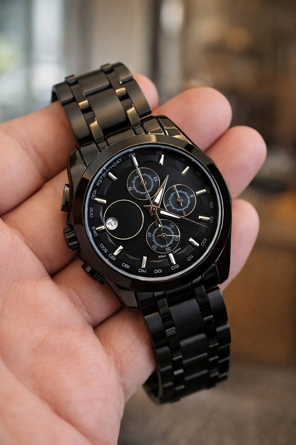 Premium All Black Analog Watch for Men